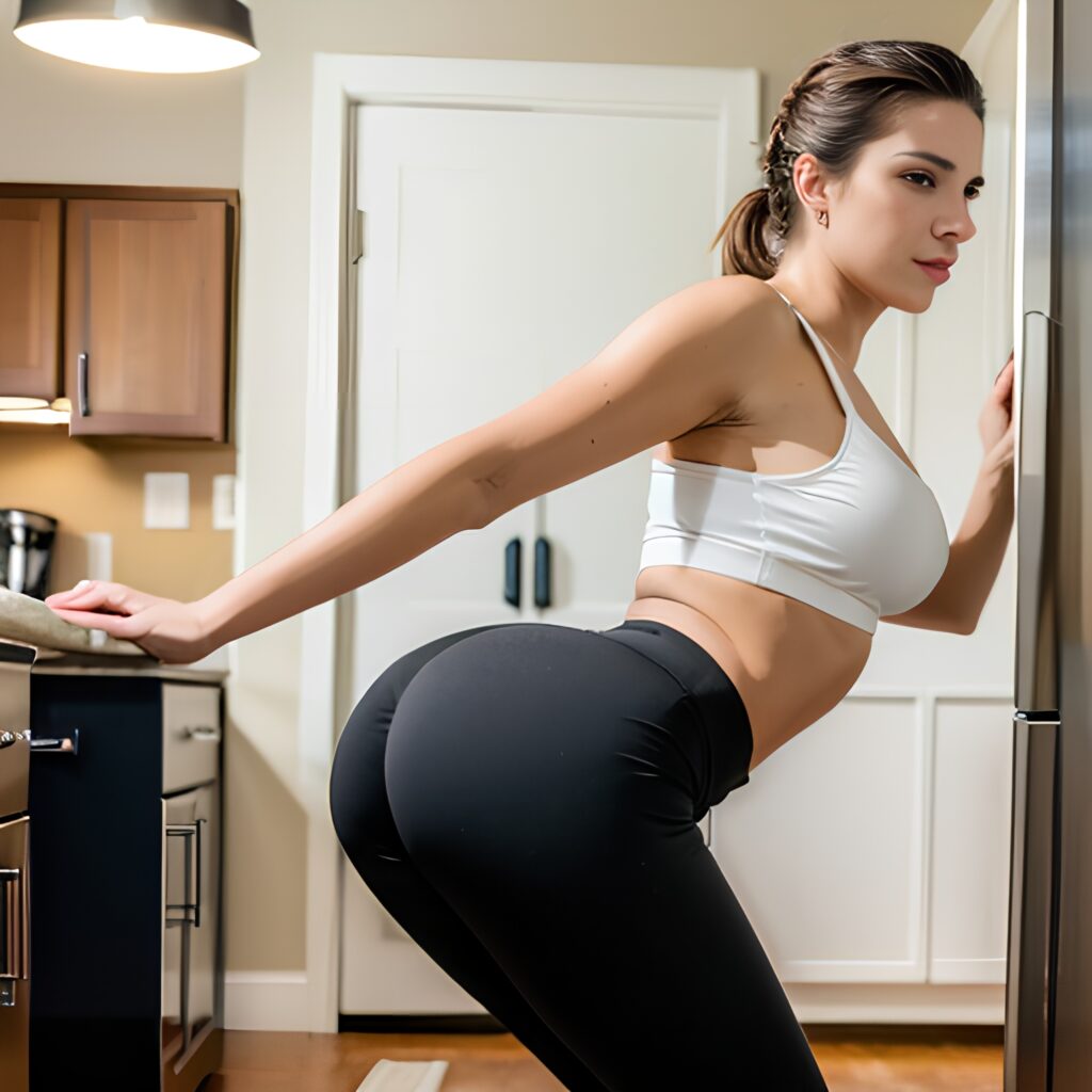 yoga pants kitchen 