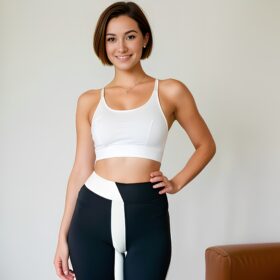 yoga pants short hair