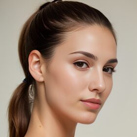 close beautiful ponytail haircut