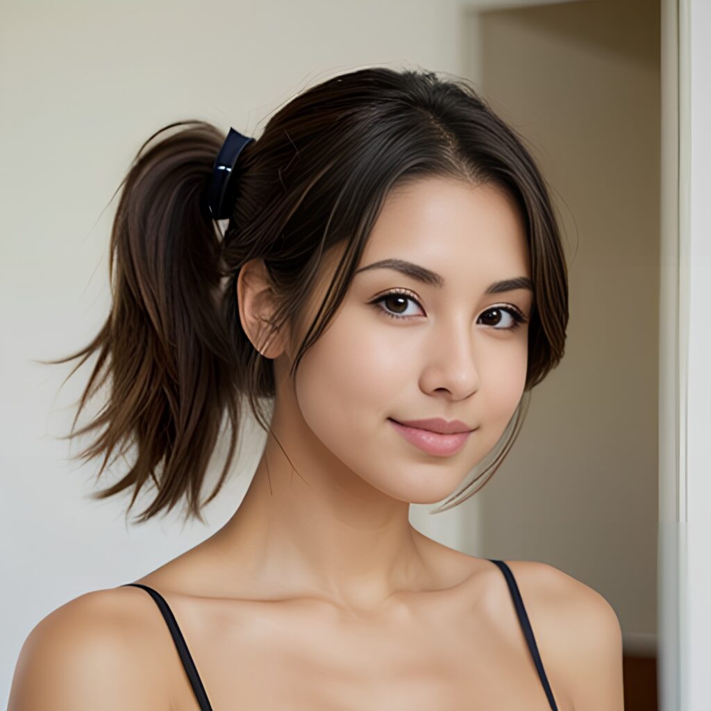 indonesian cum on body ponytail haircut 