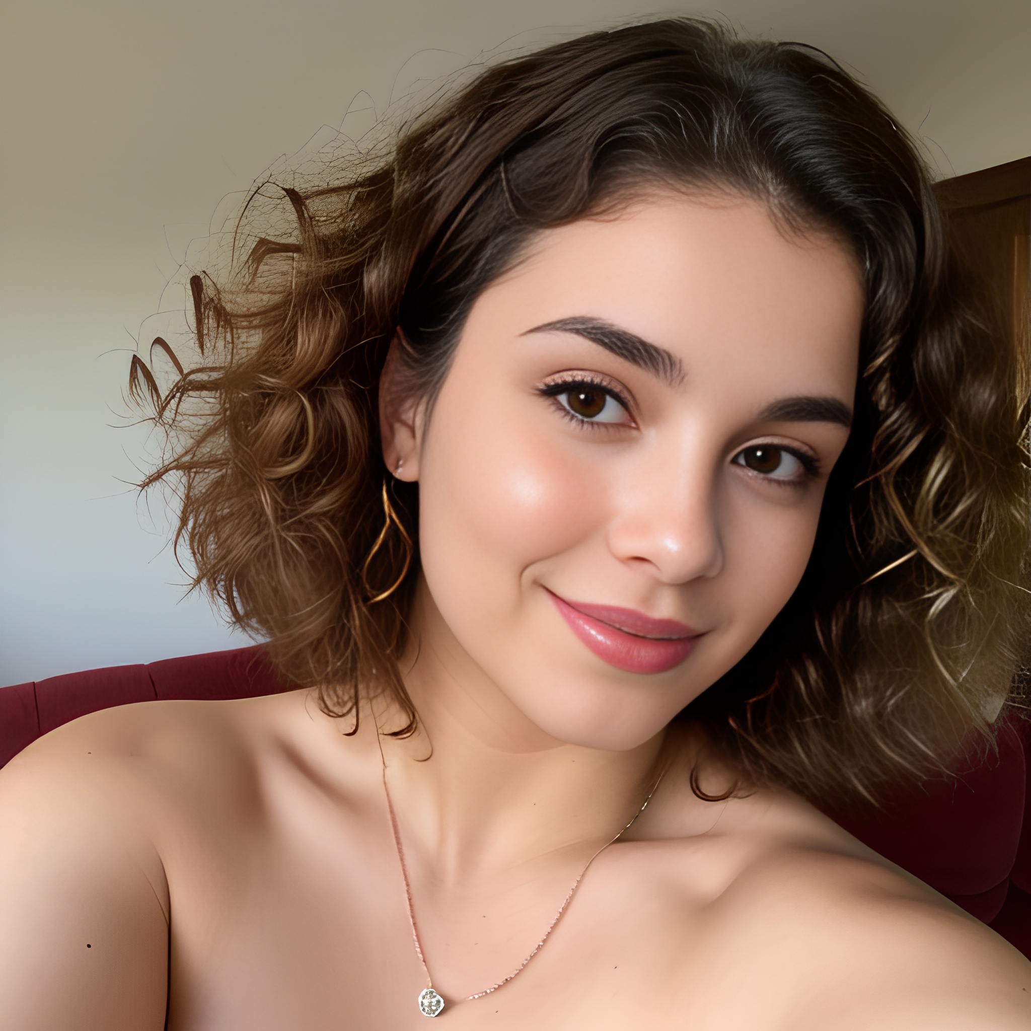 lipstick curly hair 