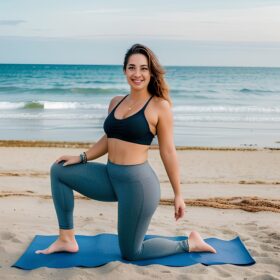 lipstick indonesian beach yoga pants