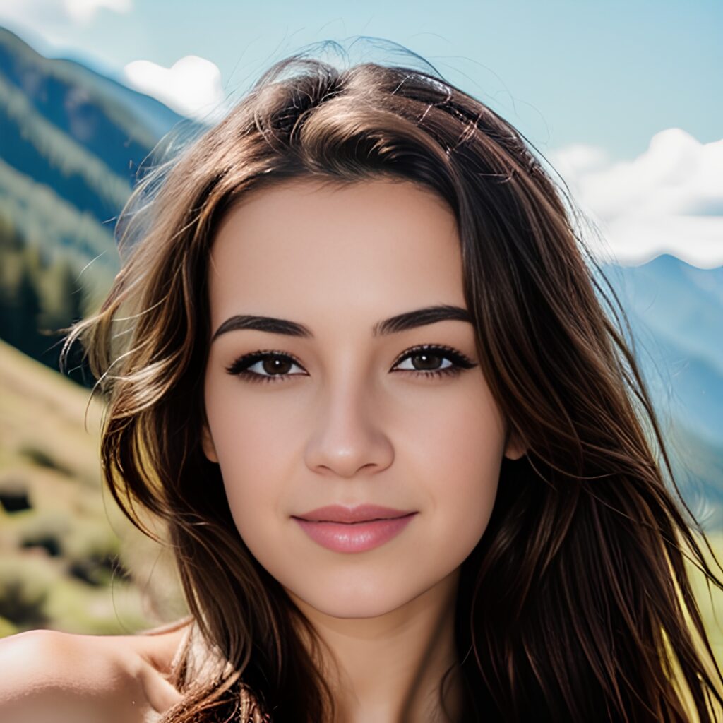messy hair mountains close 