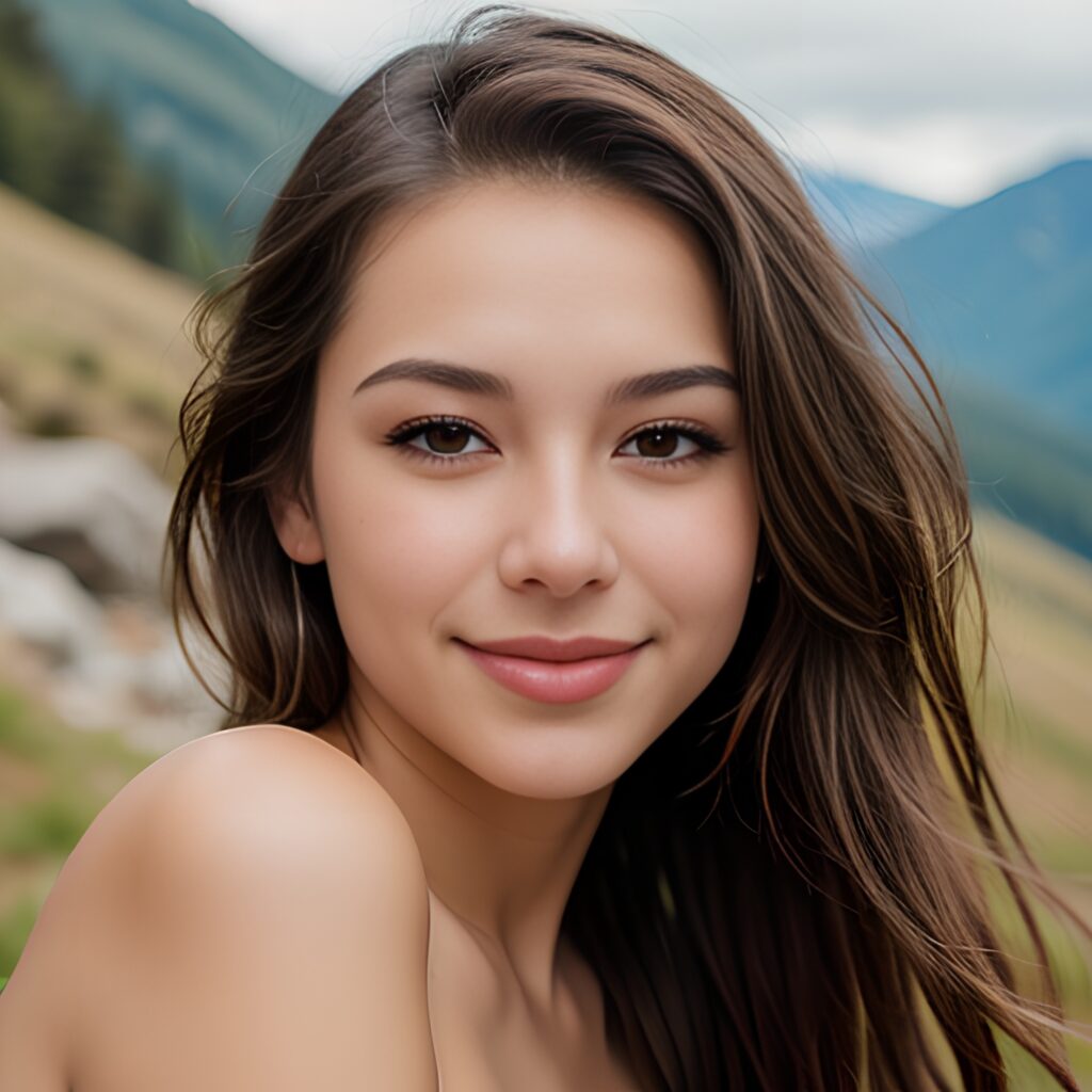 mountains close messy hair