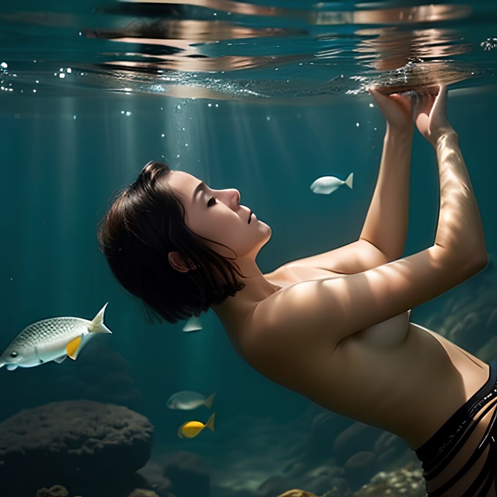 pixie haircut underwater 