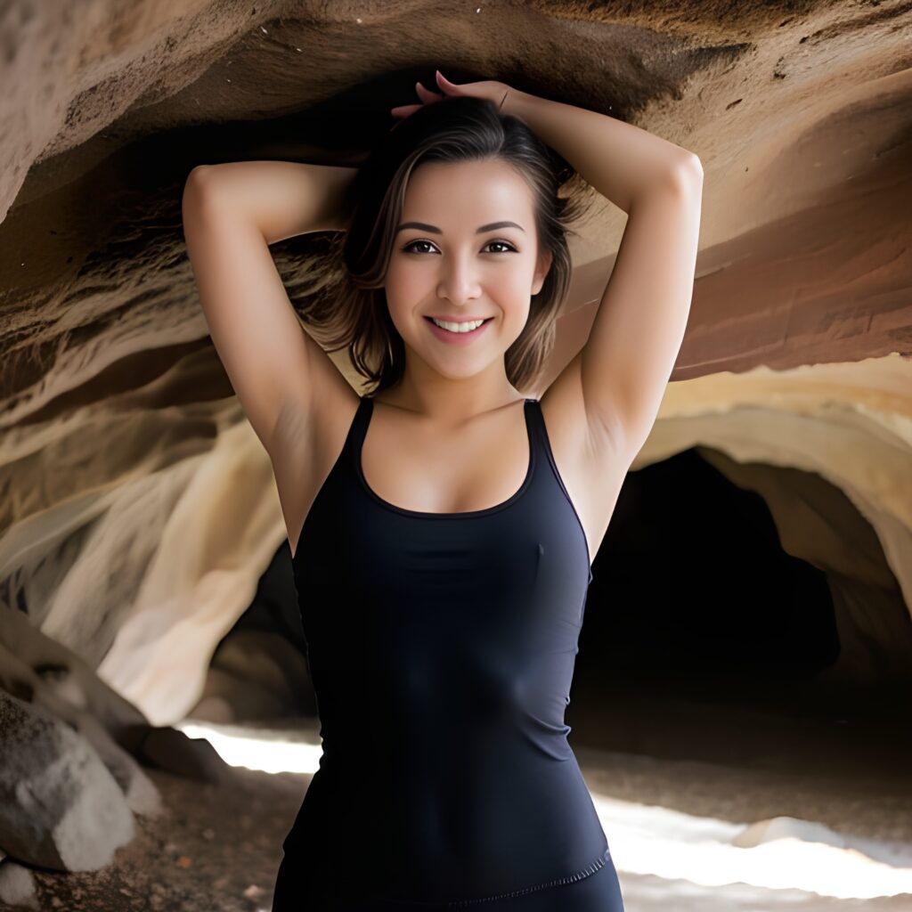 ponytail haircut yoga pants cave