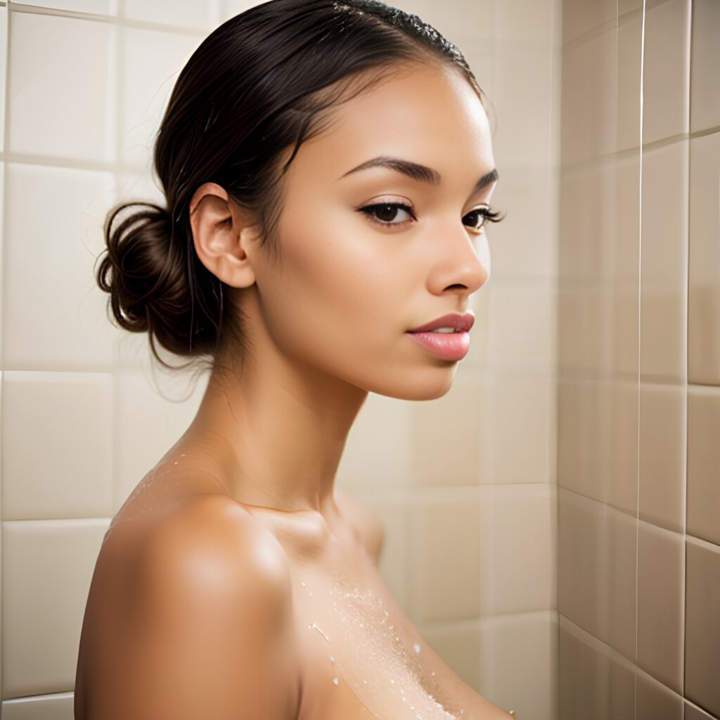 shower bangs hair