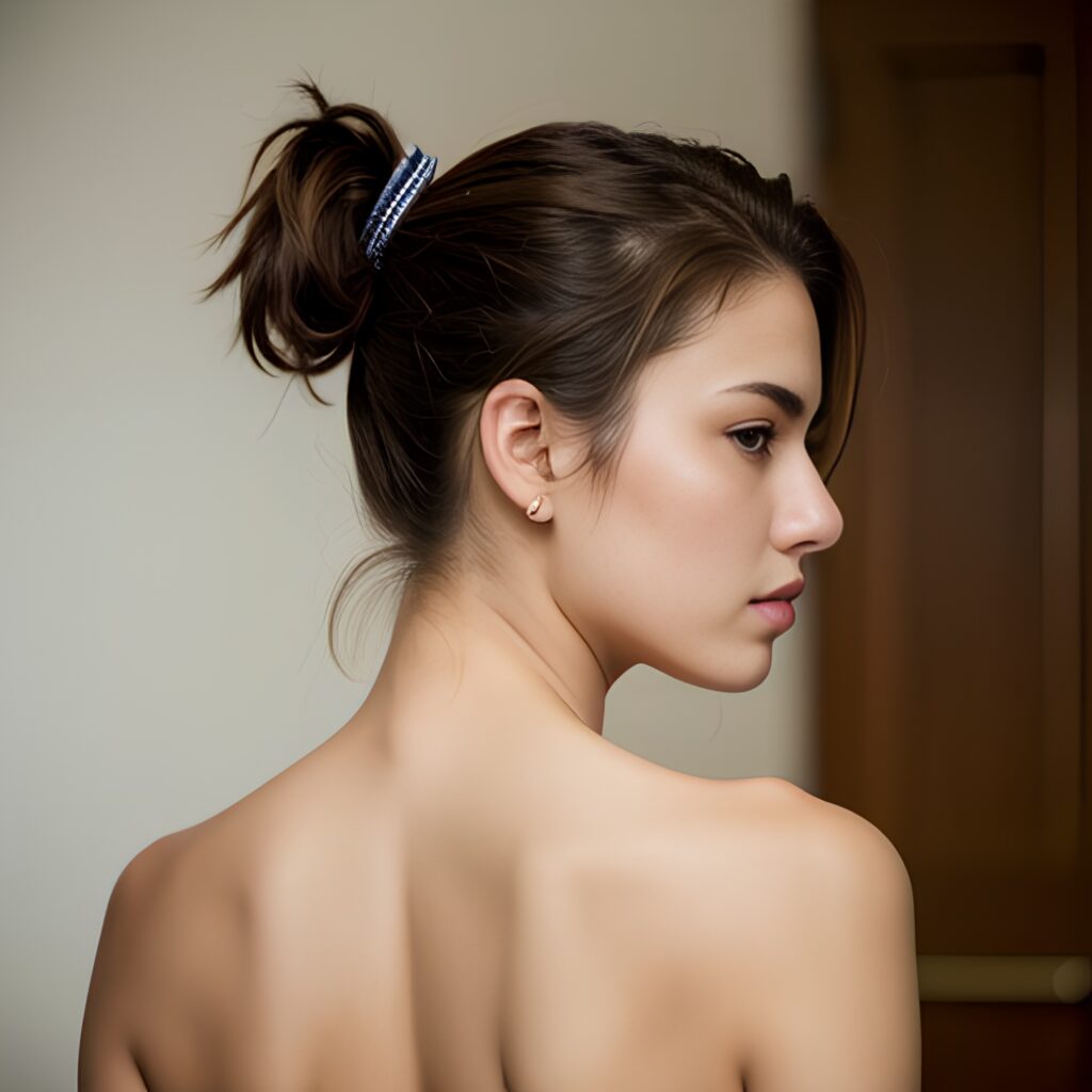 topless ponytail haircut