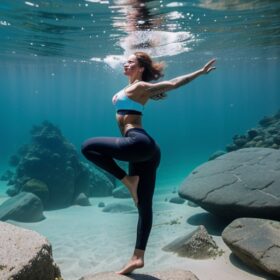underwater lipstick yoga pants tattoo