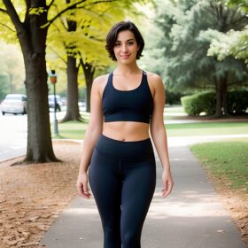 yoga pants front short hair yoga pants