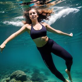 yoga pants underwater