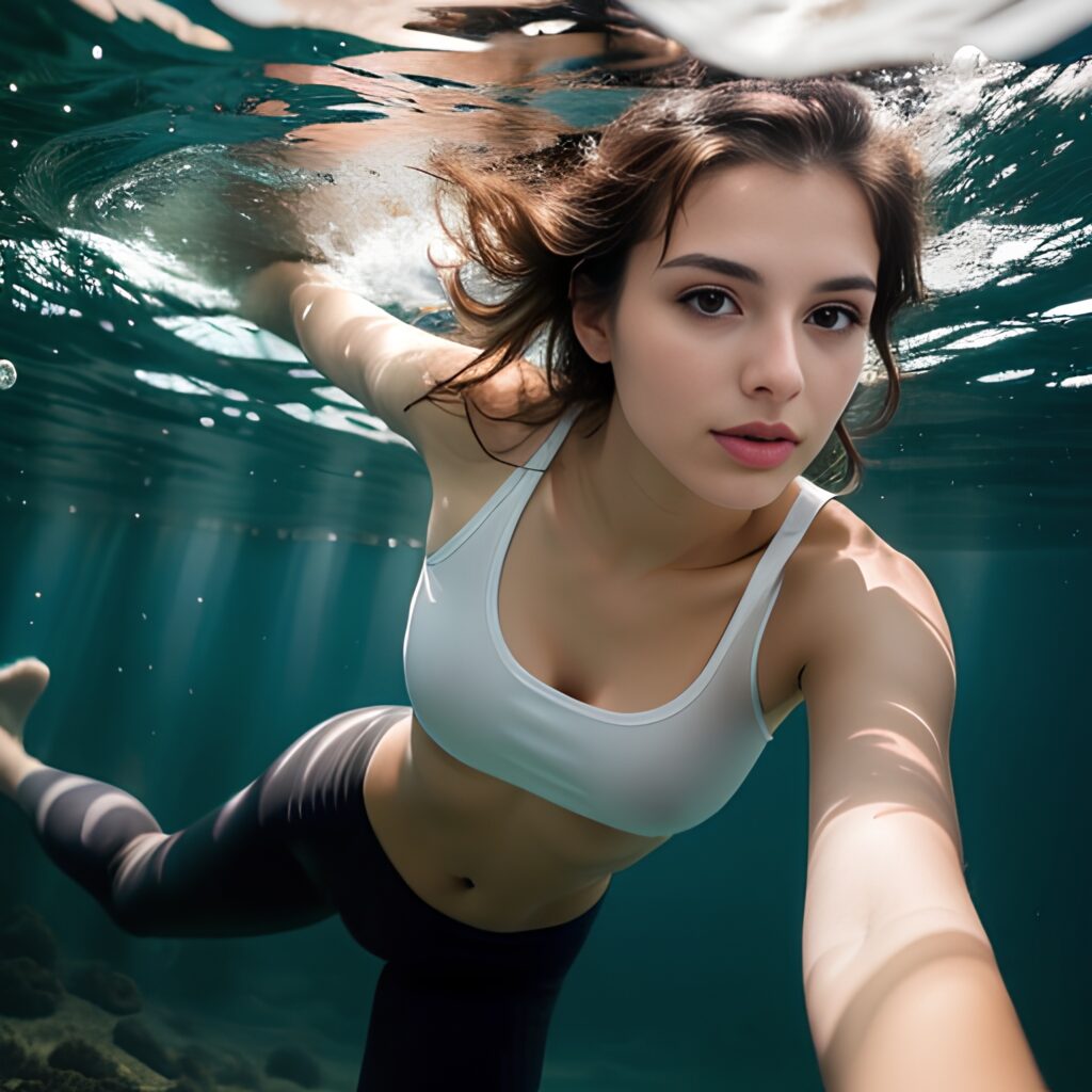 yoga pants underwater 