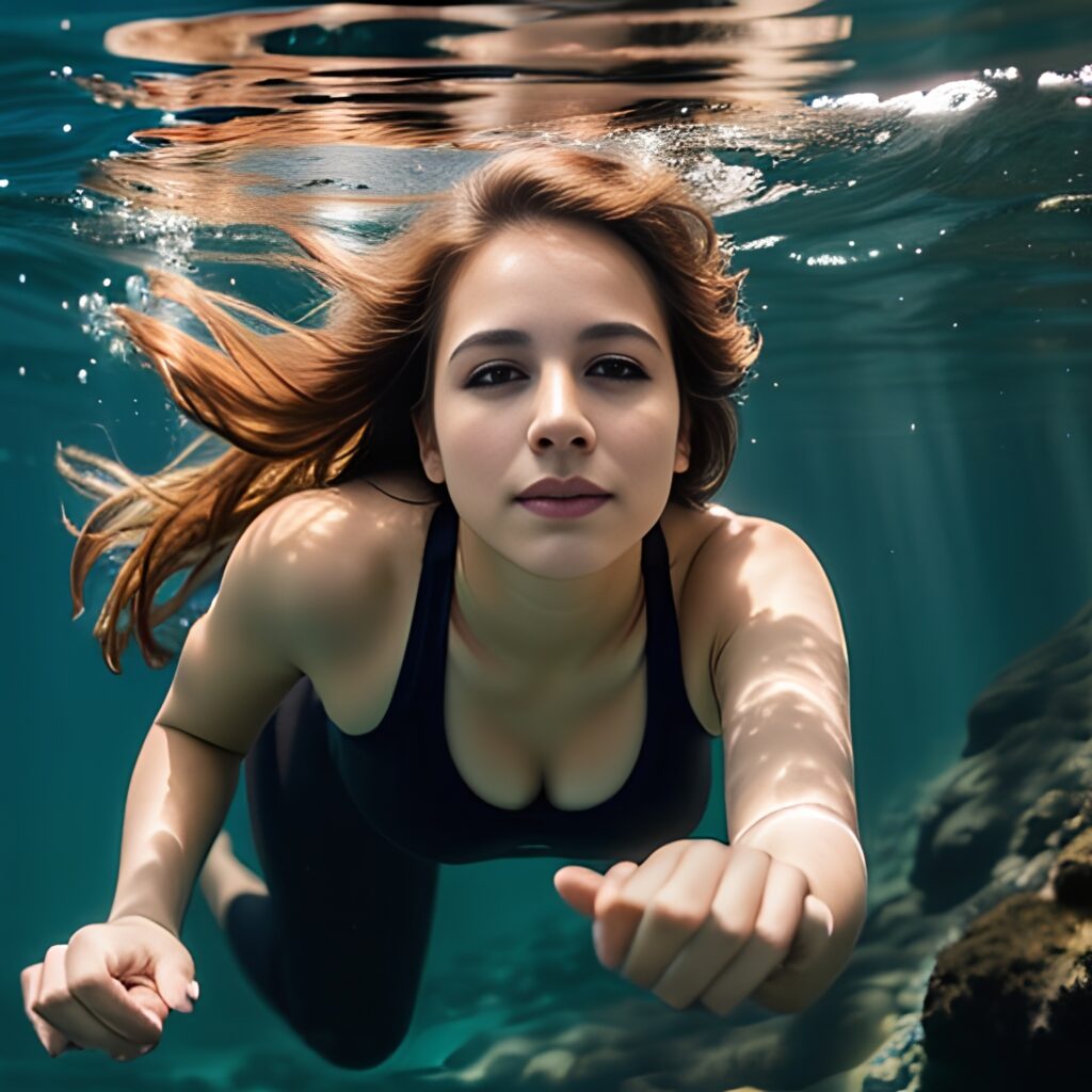 yoga pants underwater 