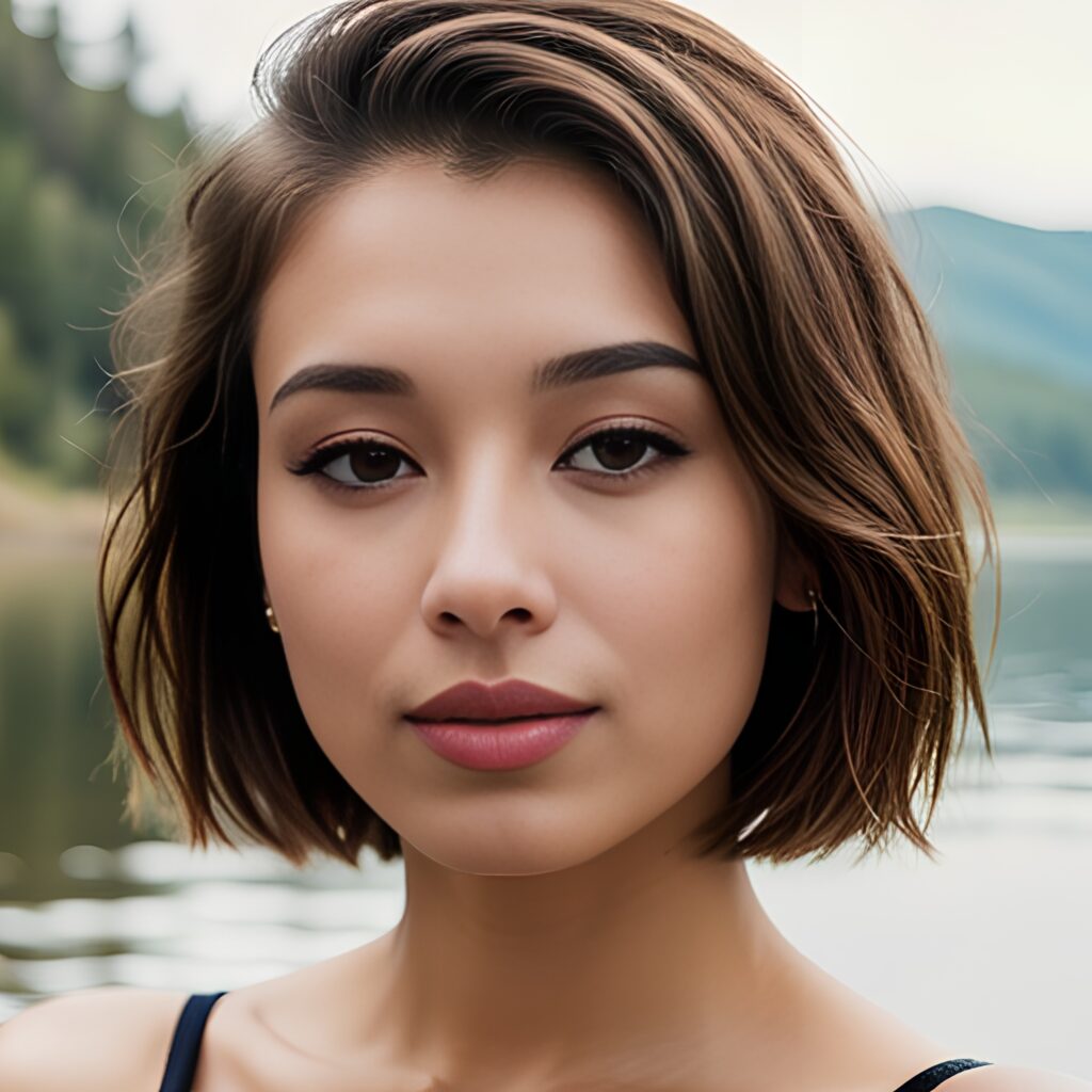bangs hair filipina close lake