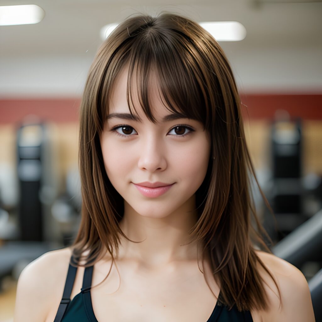 bra close gym messy hair