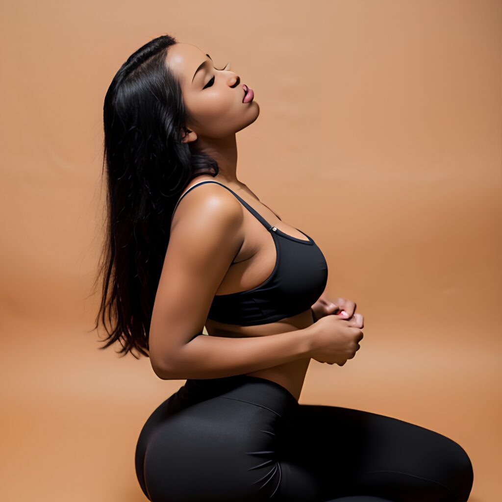 cleavage yoga pants