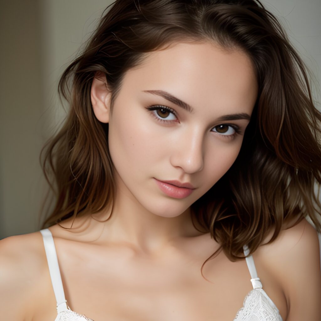lingerie messy hair
