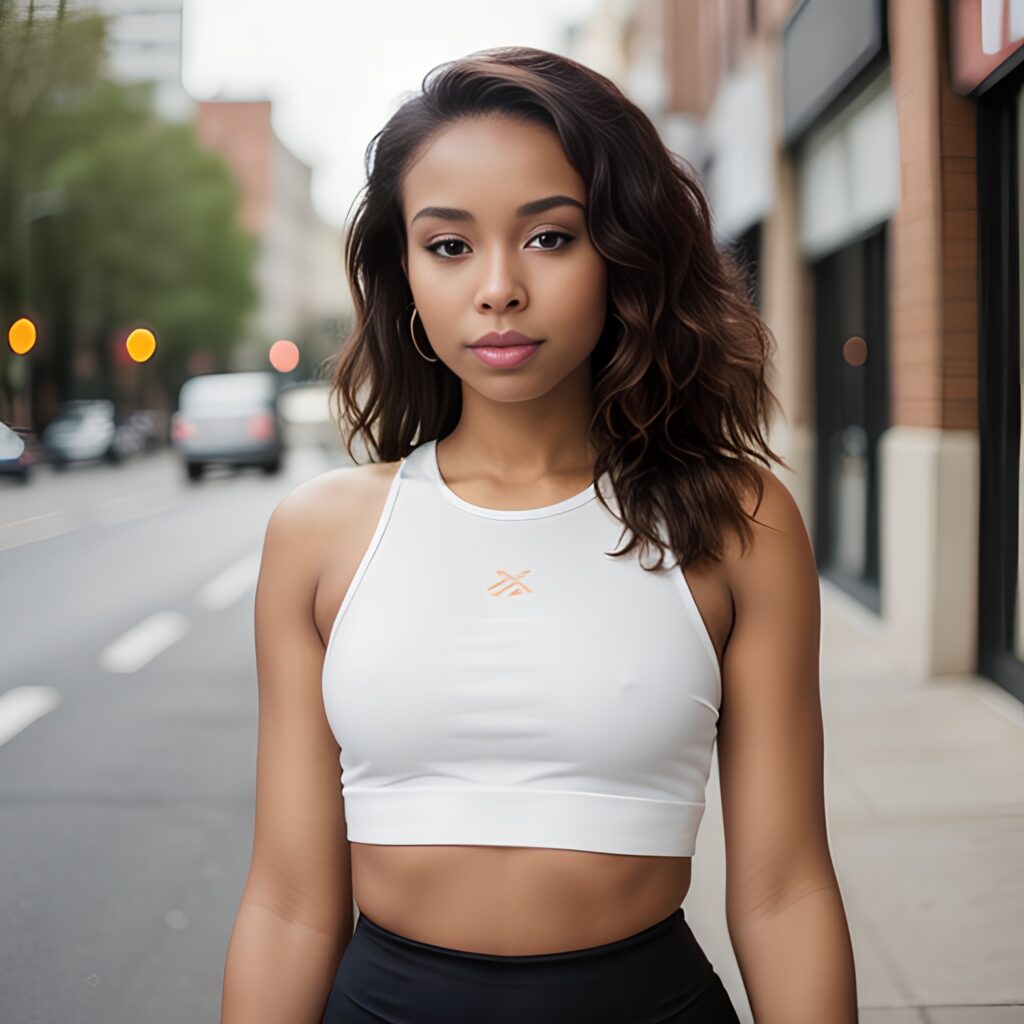 messy hair yoga pants street