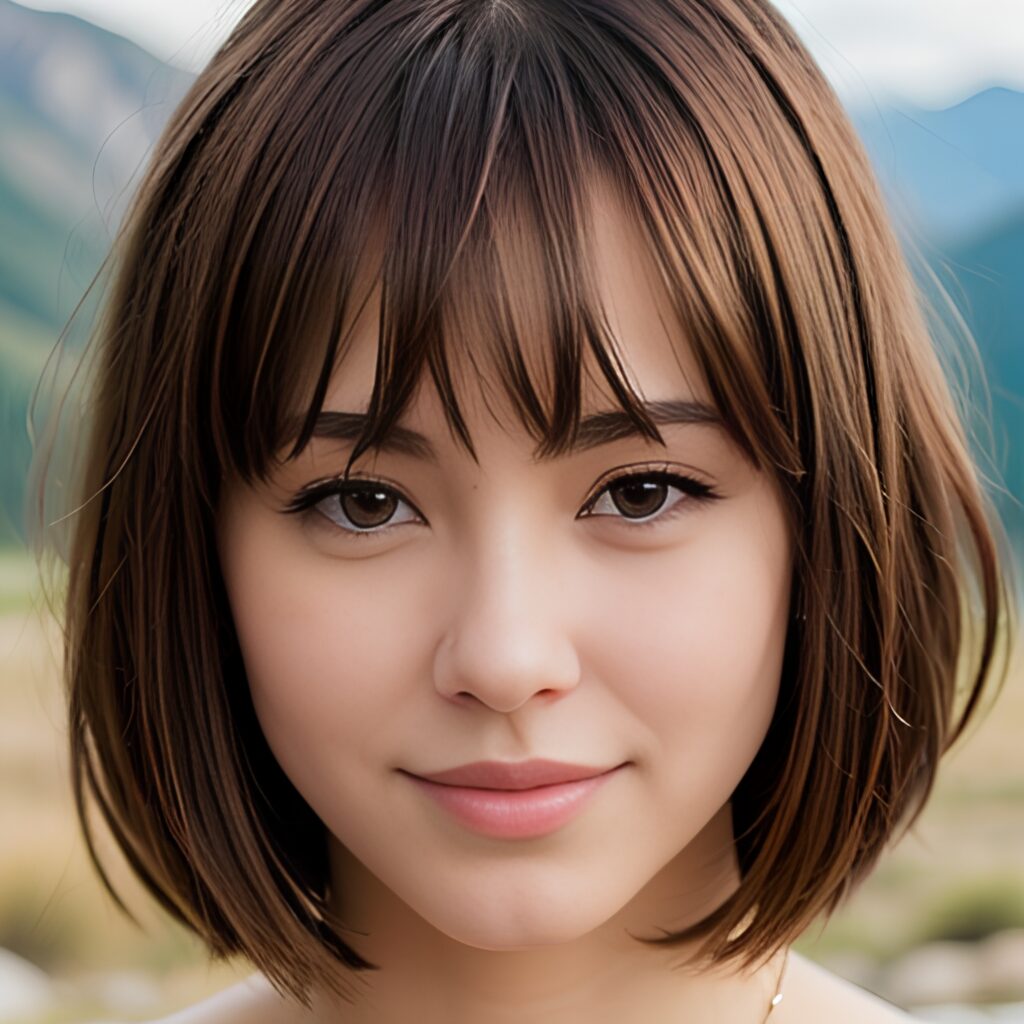 middle eastern mountains close bangs hair