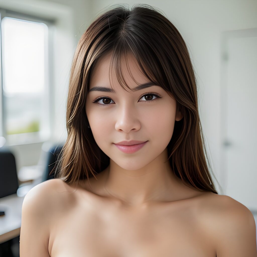 office cum on face bangs hair