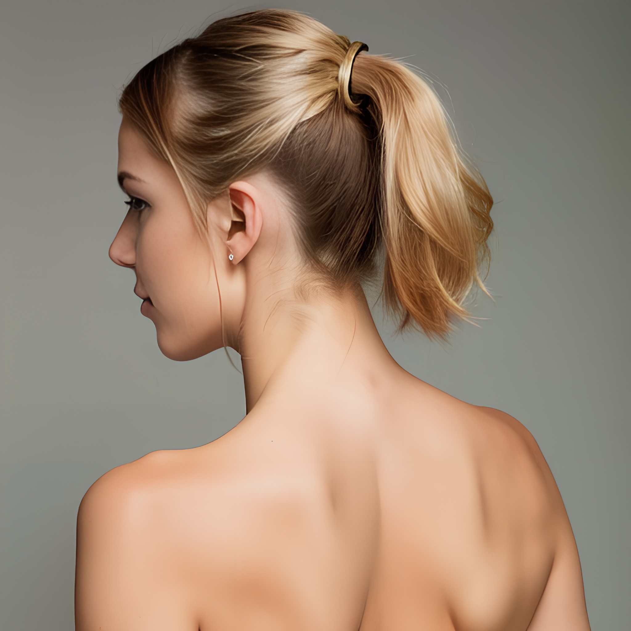 ponytail haircut arabic back