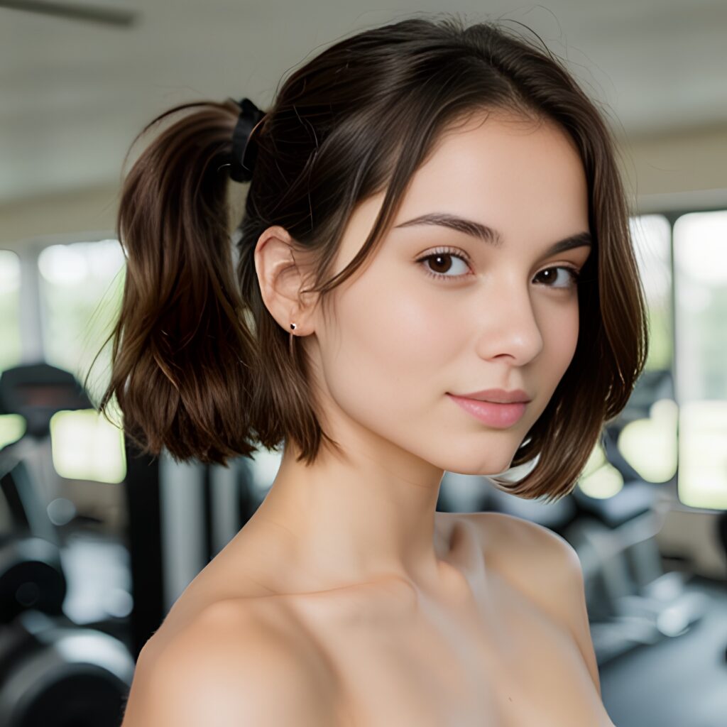 ponytail haircut gym