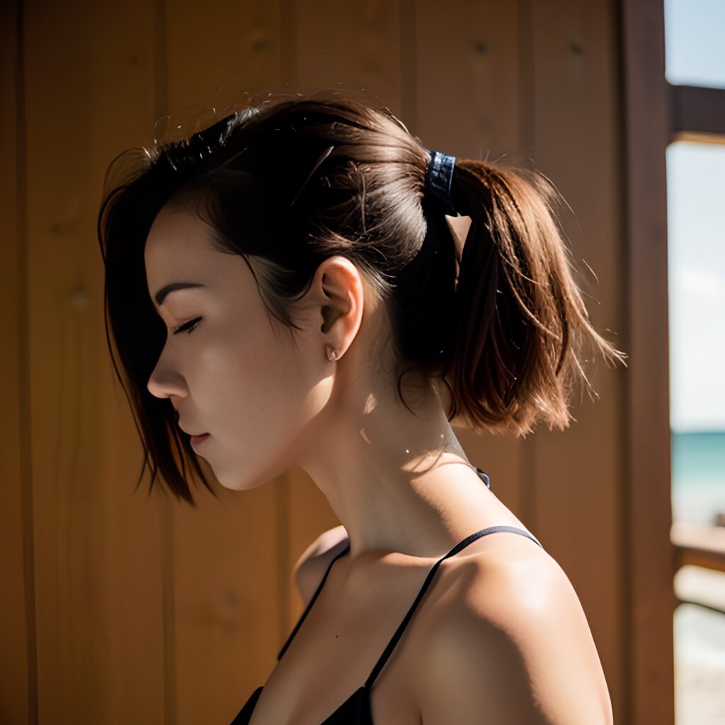 ponytail haircut indonesian bikini