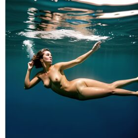underwater dark skin side indonesian