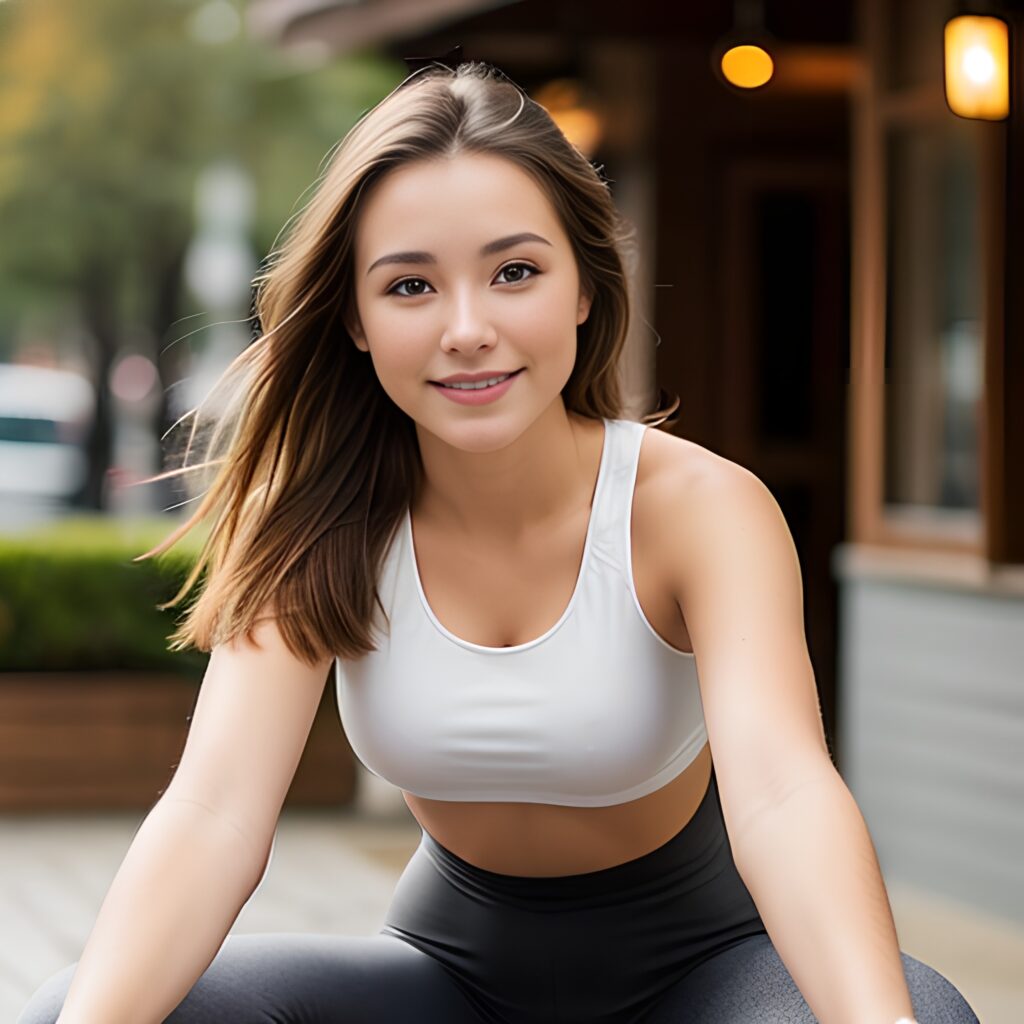 yoga pants cum on body