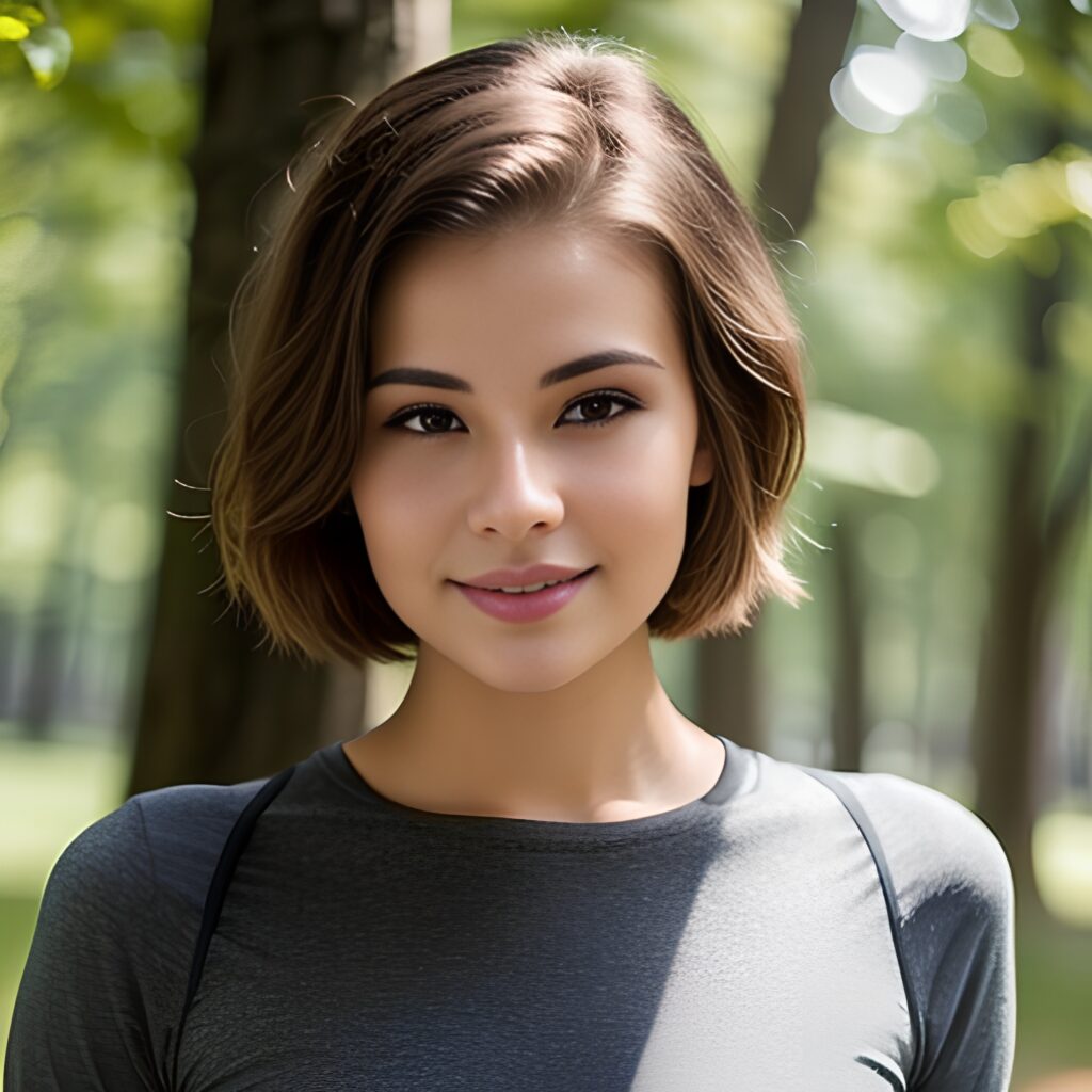yoga pants pixie haircut 