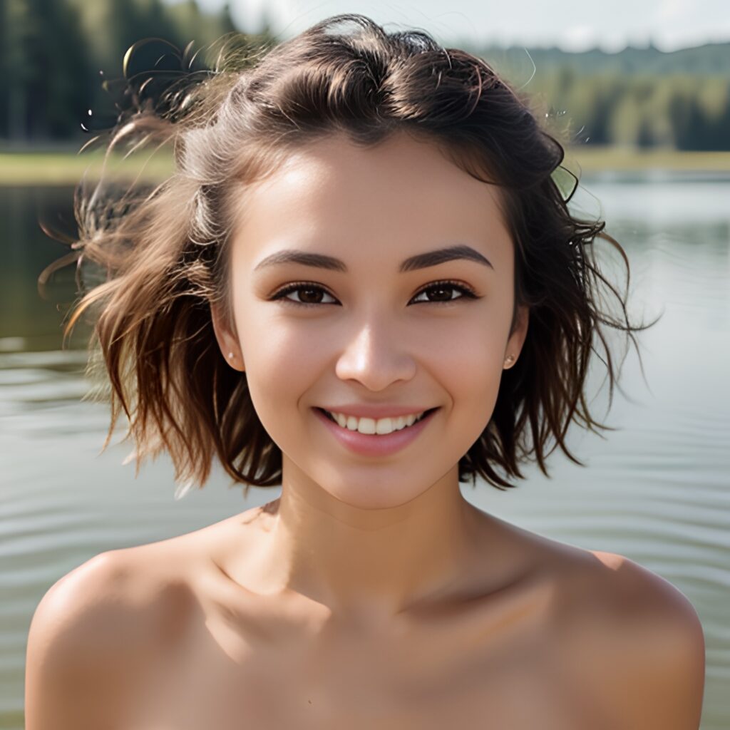 front messy hair lake