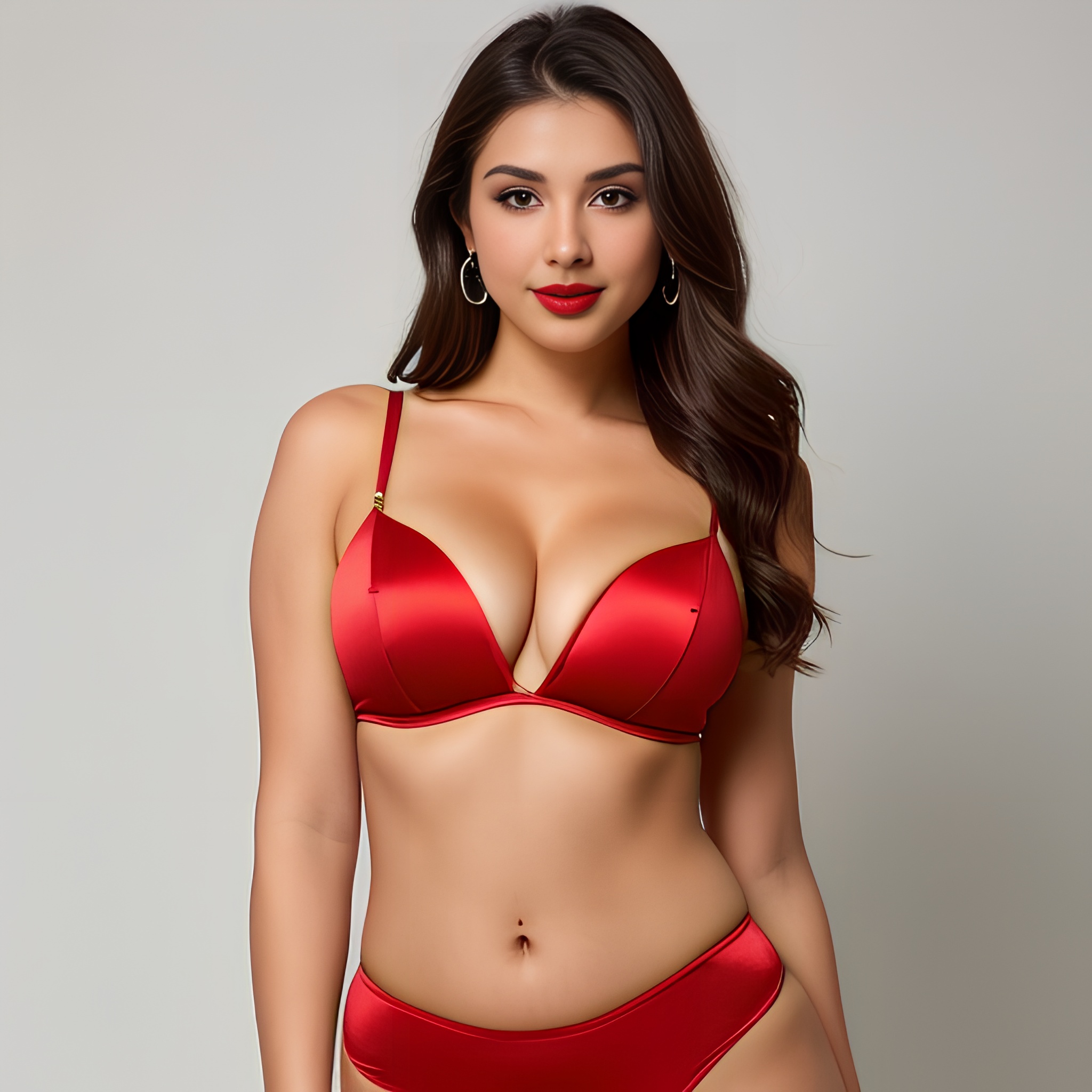 lipstick front cleavage 