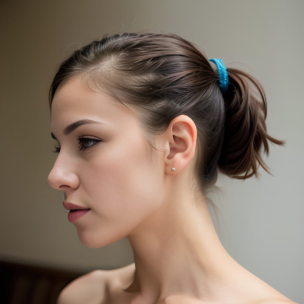 ponytail haircut cum on body