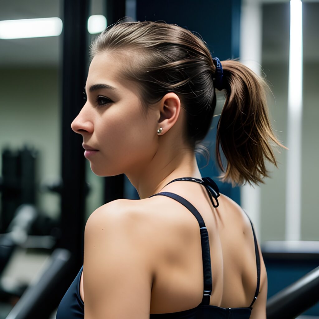 ponytail haircut gym bikini blowjob