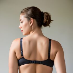 ponytail haircut push up bra back lipstick