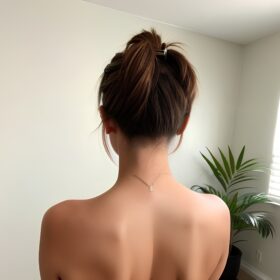 topless ponytail haircut
