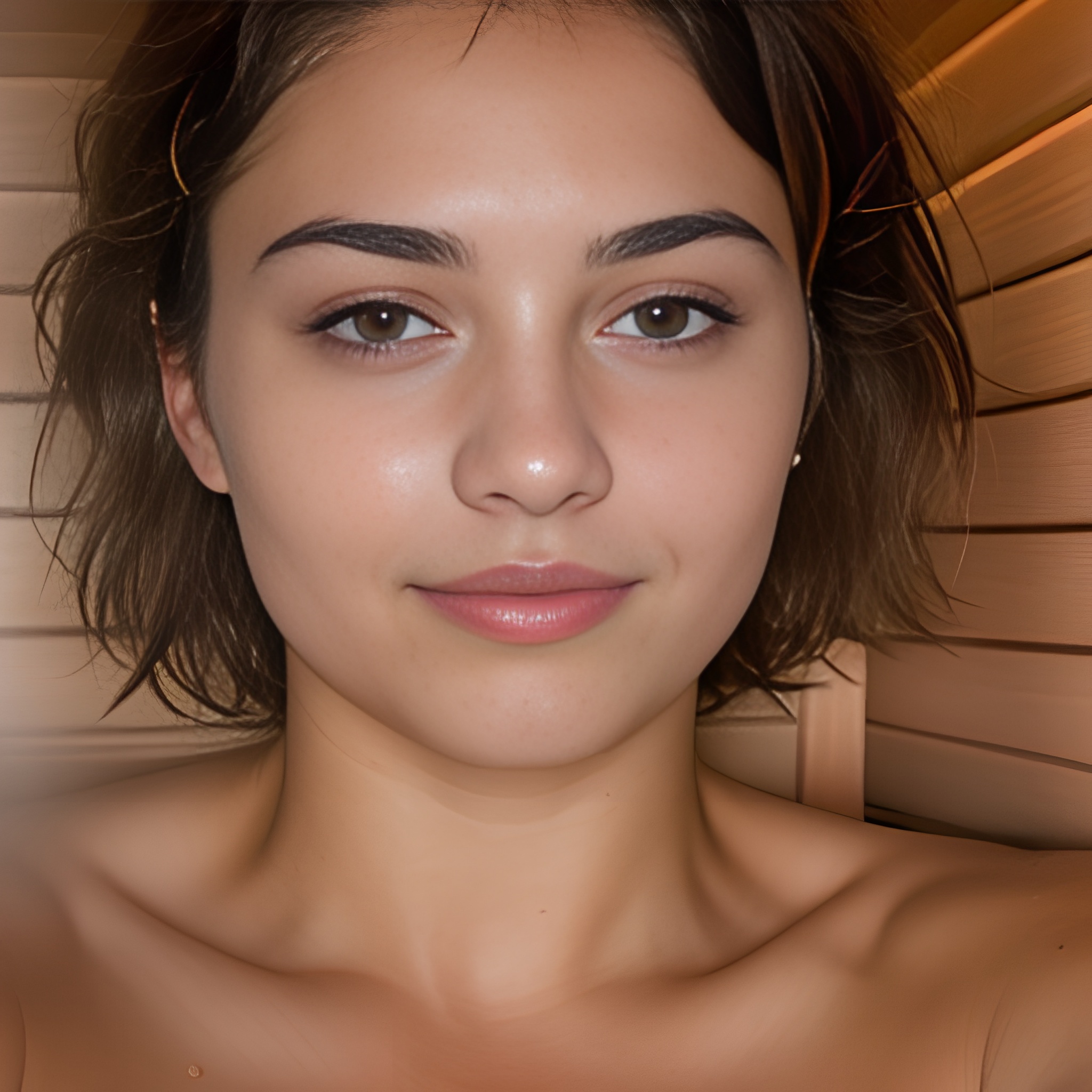 close sauna cum on body messy hair
