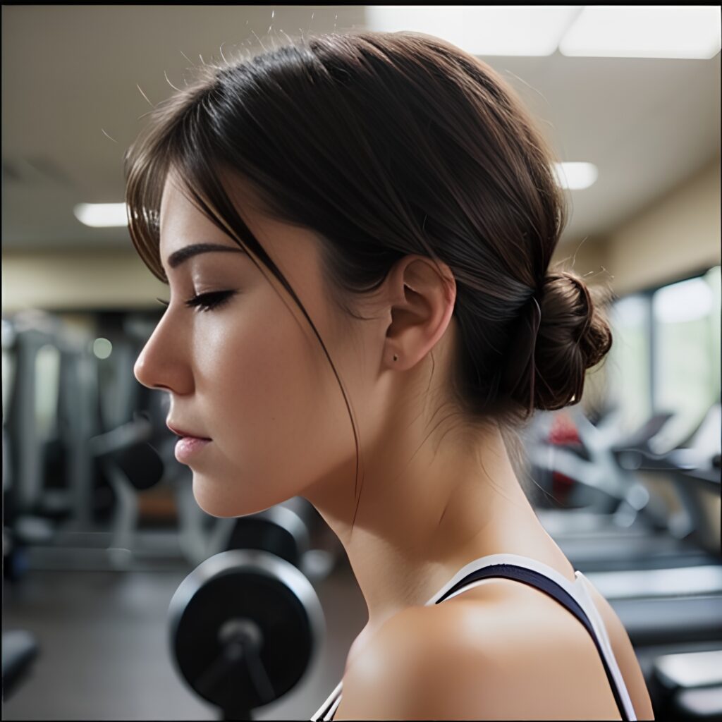 gym bangs hair
