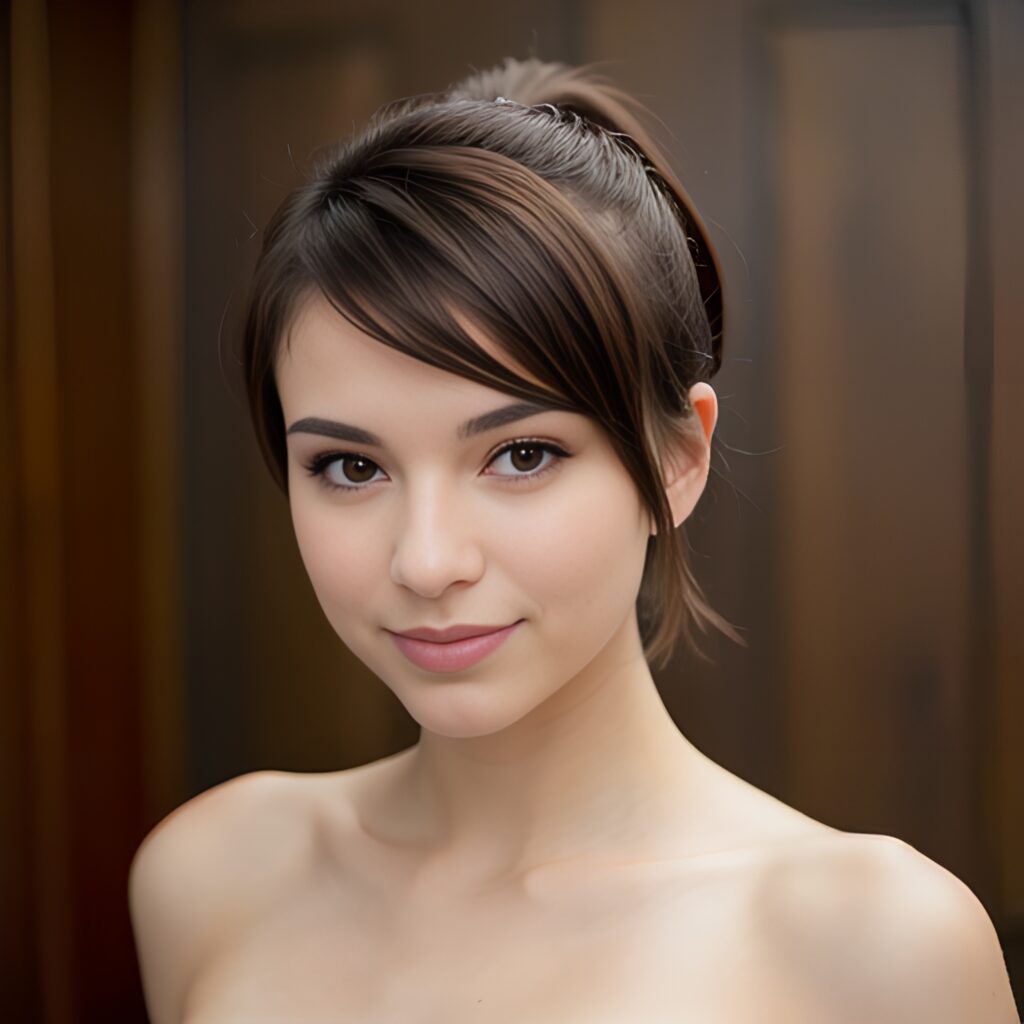 ponytail haircut cum on face