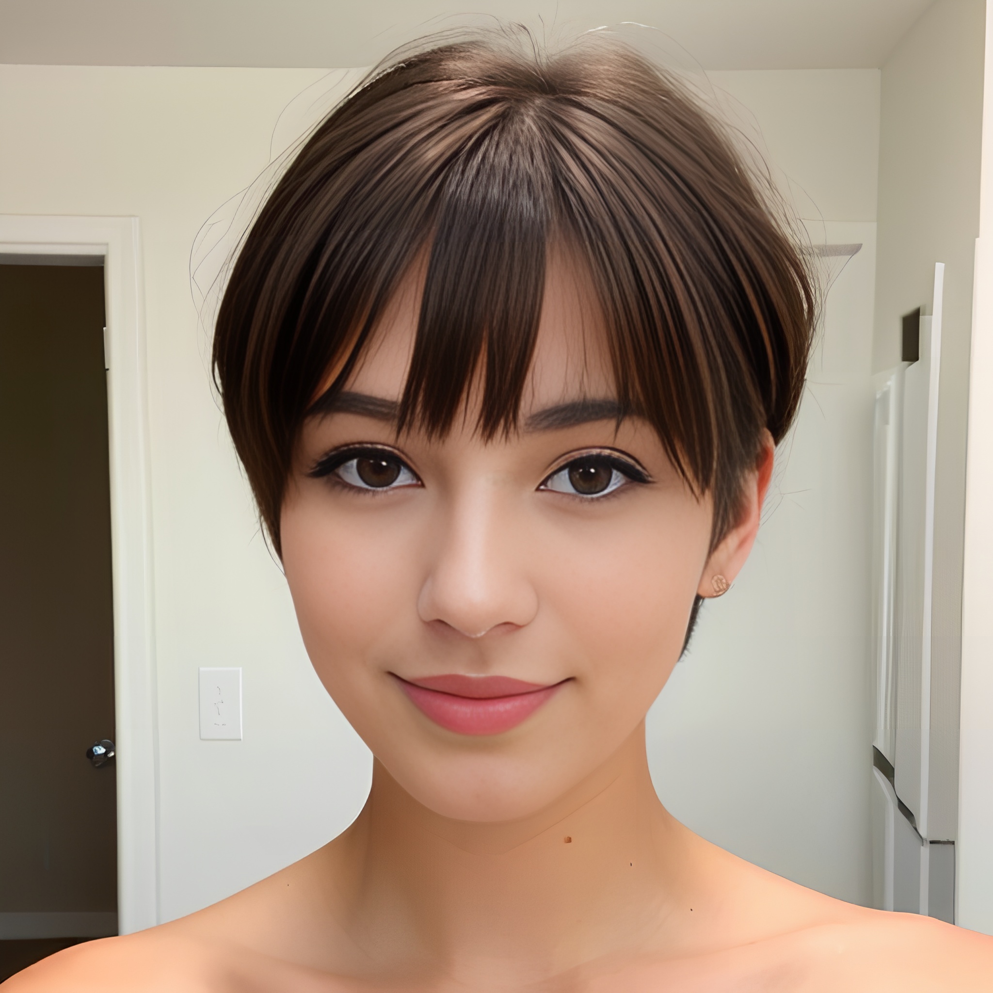 short hair beautiful bangs hair