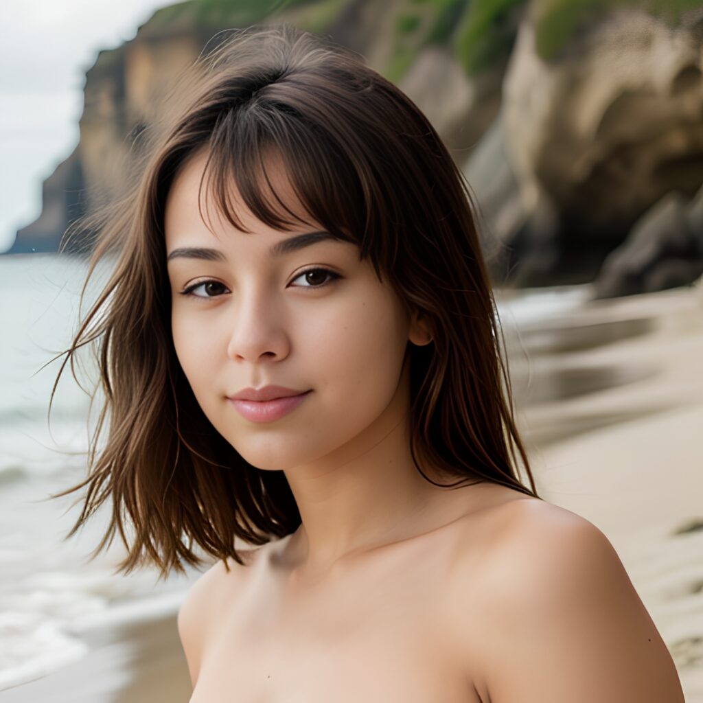 bangs hair side beach 