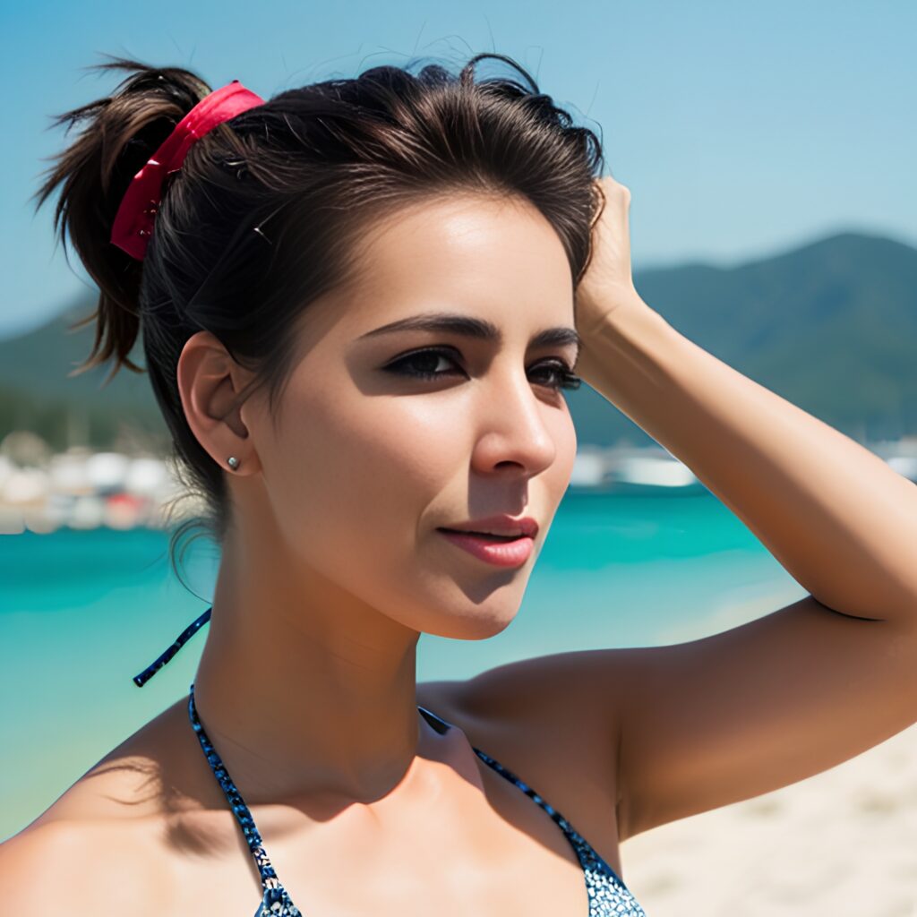 bikini ponytail haircut