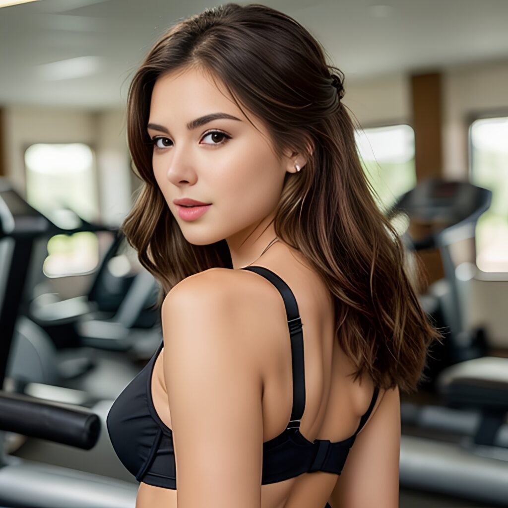 gym back bangs hair bra 