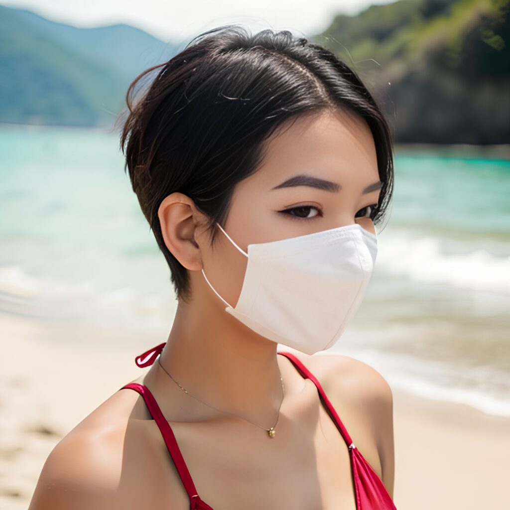 bikini cum on body pixie haircut 