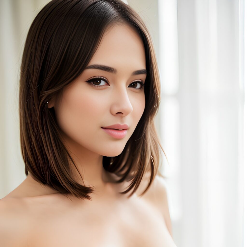 cum on body bangs hair 
