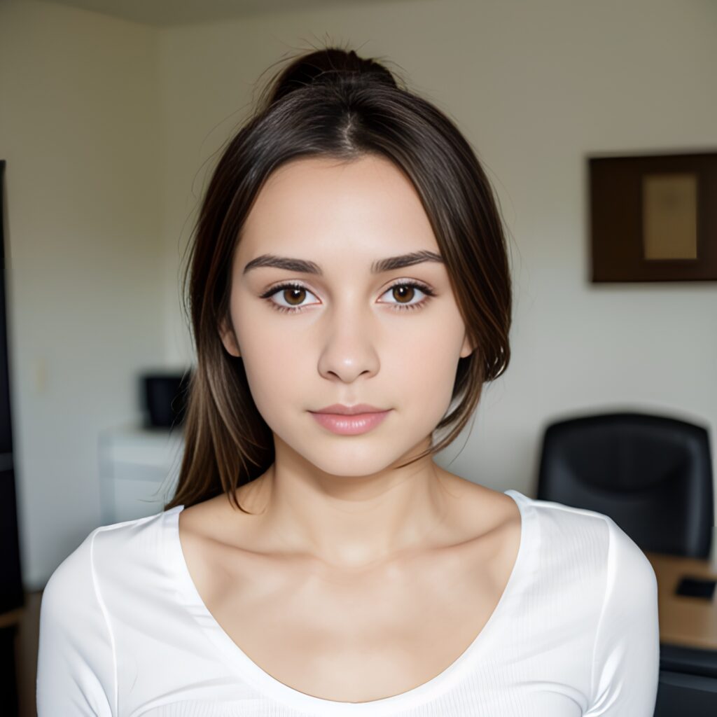 cum on face ponytail haircut office indonesian