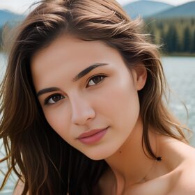 filipina lake messy hair close