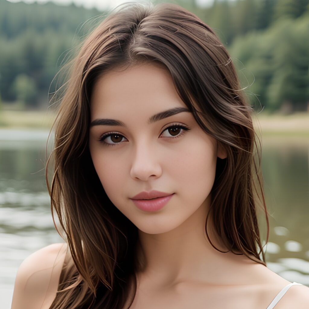 lake bangs hair cum on body