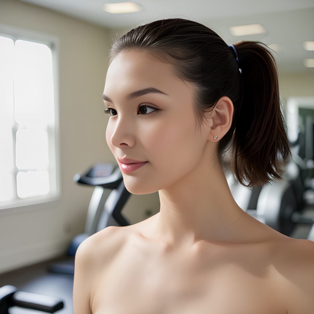 ponytail haircut gym