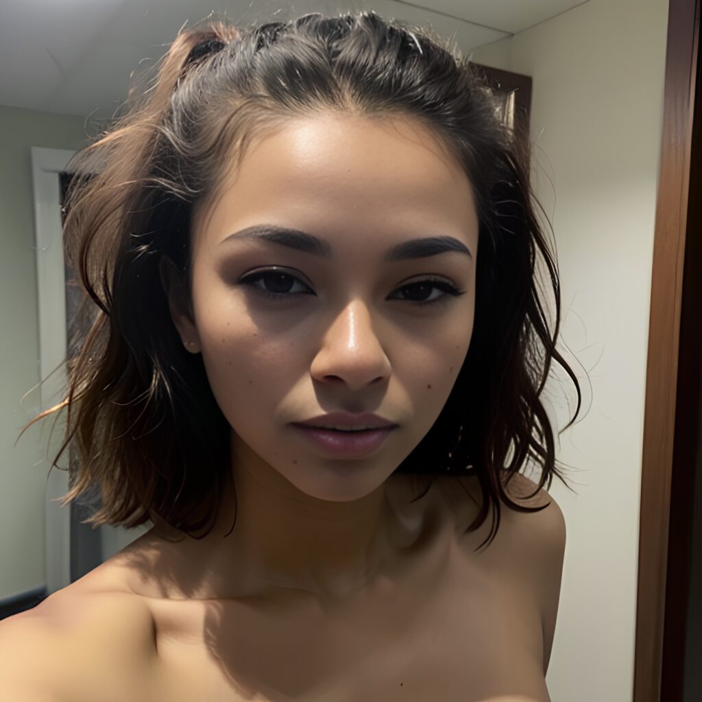 topless messy hair 